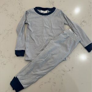 LAKE KIDS size 3 Striped pajamas- Navy and White